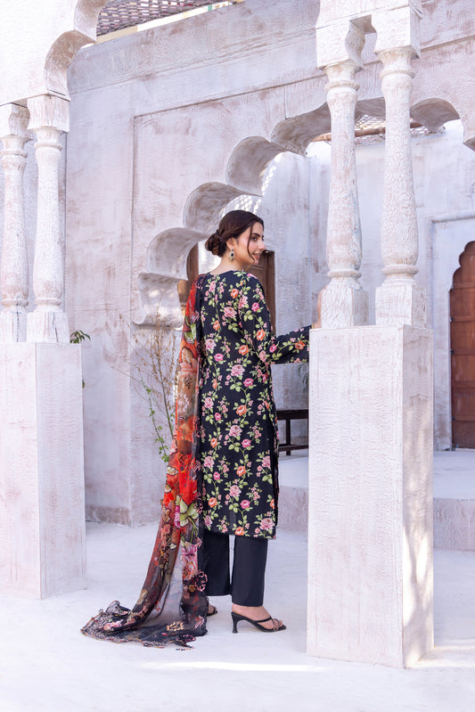 MALIKA - 3 PC UNSTITCHED