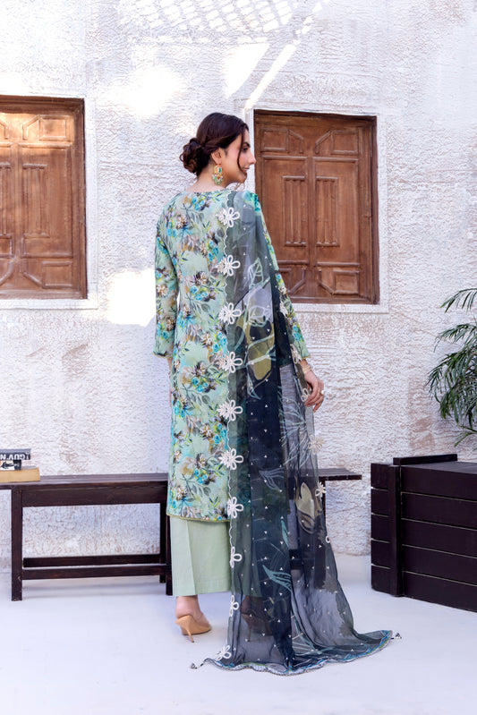 MALIKA - 3 PC UNSTITCHED