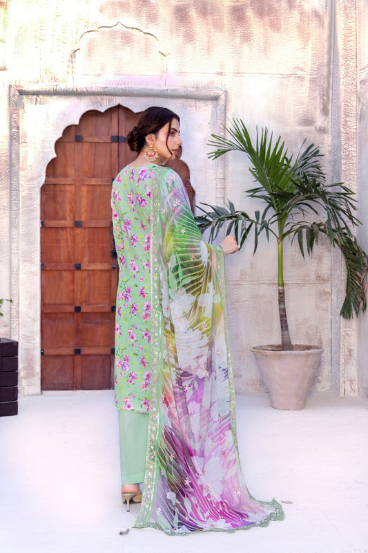 MALIKA - 3 PC UNSTITCHED