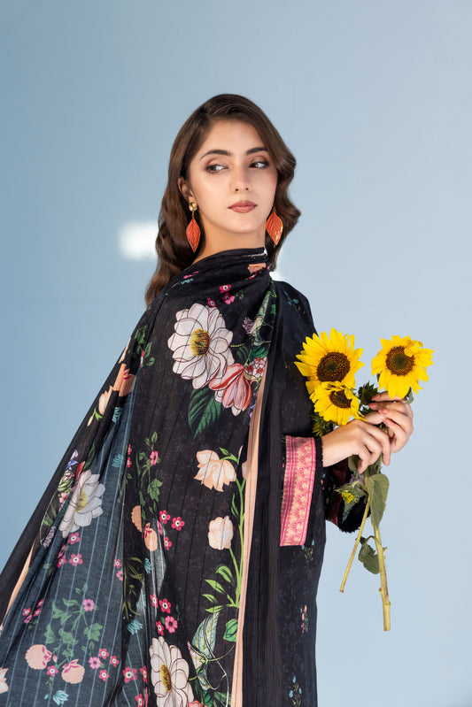 MIDNIGHT GLAM - 3PC UNSTITCHED