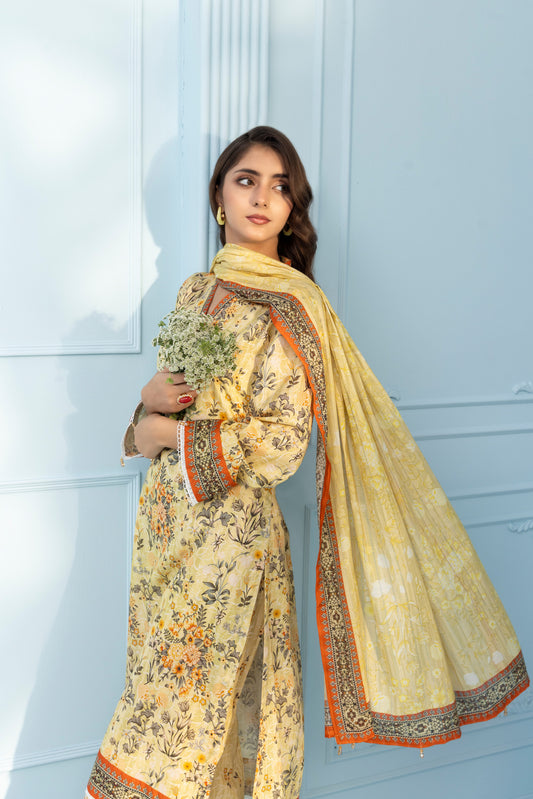 FLORAL BREEZE - 3PC UNSTITCHED