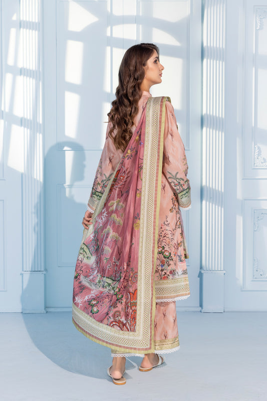 CORAL BLOOM - 3PC UNSTITCHED