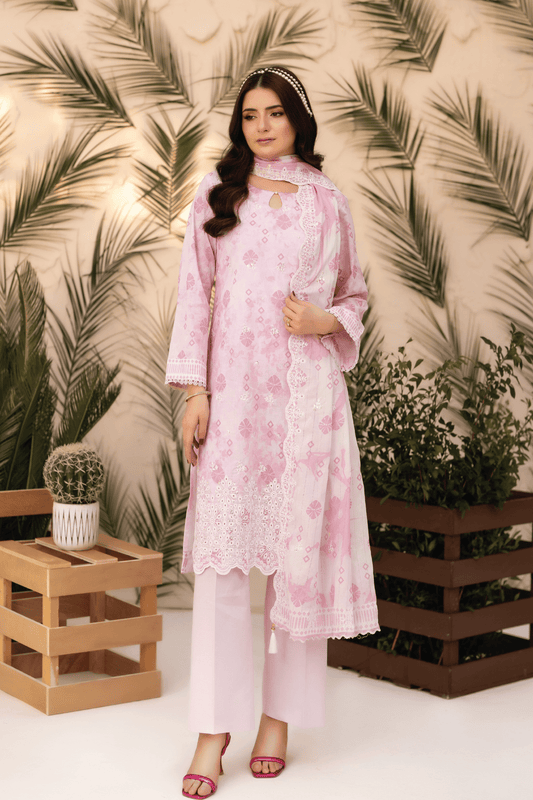 CHUNRI - 3 PC UNSTITCHED - elayaprints
