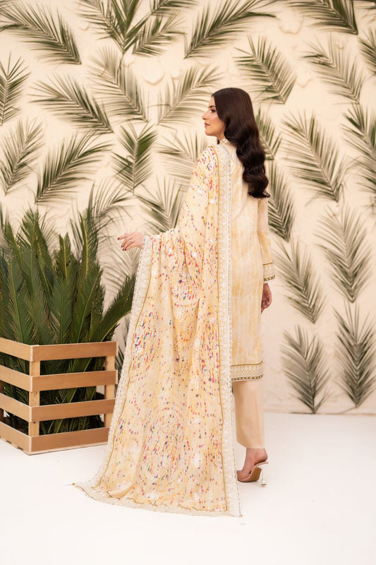CHUNRI - 3 PC UNSTITCHED - elayaprints