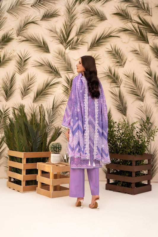 CHUNRI - 3 PC UNSTITCHED - elayaprints