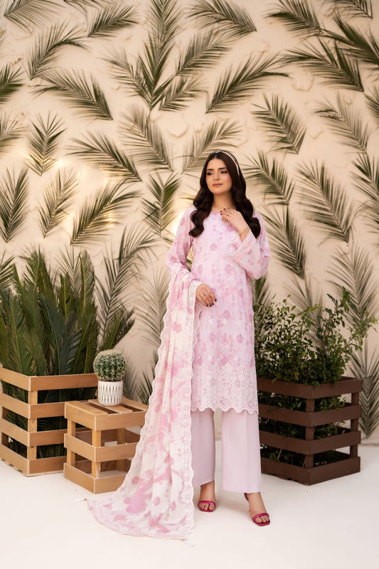 CHUNRI - 3 PC UNSTITCHED - elayaprints
