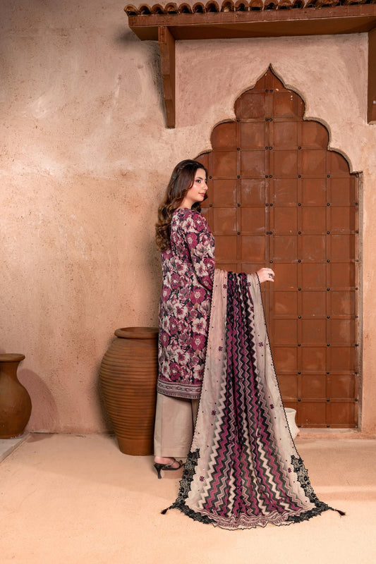 MEHVAR - 3 PC UNSTITCHED - elayaprints