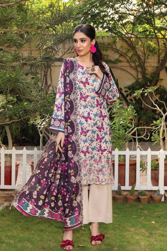 HANIA - 3PC UNSTITCHED
