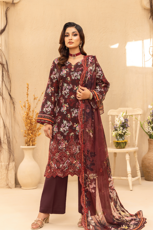 ALIZA - 3 PC UNSTITCHED