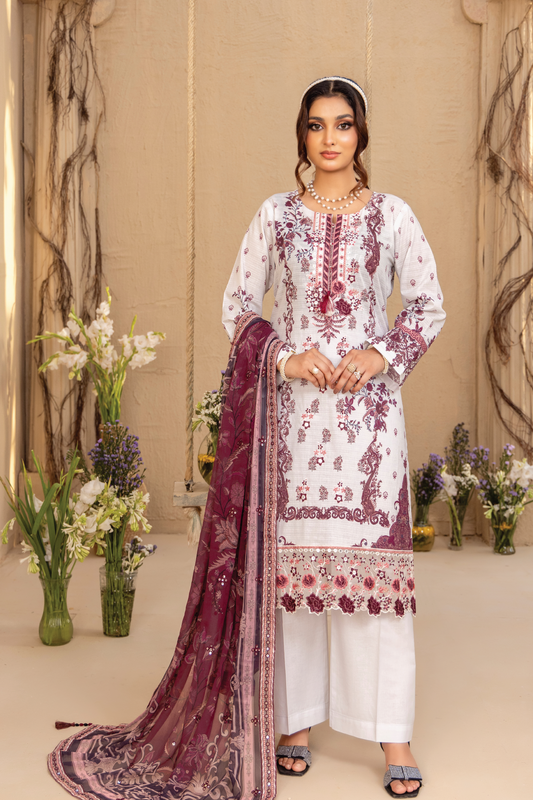 ALIZA - 3 PC UNSTITCHED