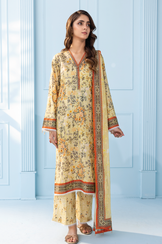 FLORAL BREEZE - 3PC UNSTITCHED