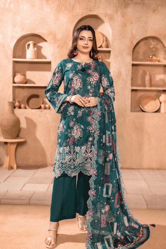 MEHVAR - 3 PC UNSTITCHED - elayaprints