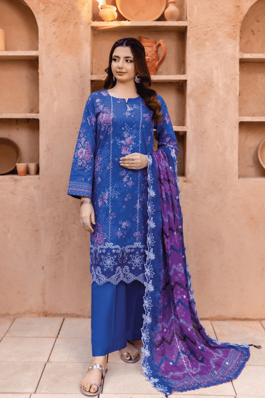 MEHVAR - 3 PC UNSTITCHED - elayaprints