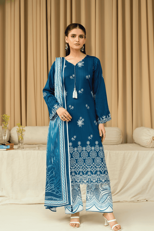 NOIR - 3 PC UNSTITCHED - elayaprints