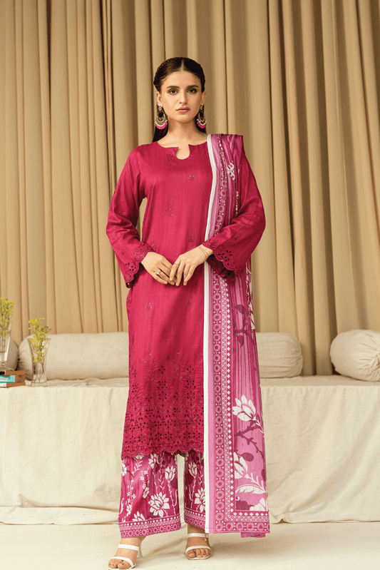 NOIR - 3 PC UNSTITCHED - elayaprints