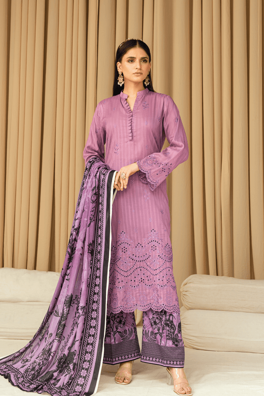 NOIR - 3 PC UNSTITCHED - elayaprints