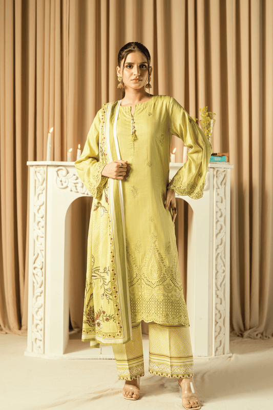 NOIR - 3 PC UNSTITCHED - elayaprints