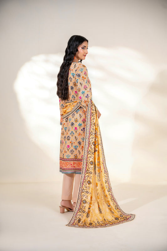 ZARA - 3PC UNSTITCHED
