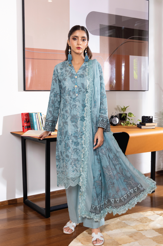 NOOR - 3PC UNSTITCHED