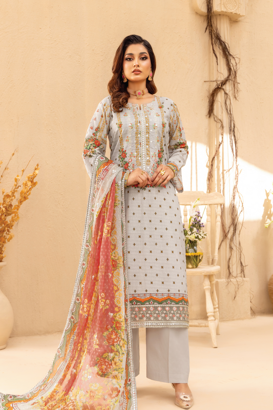 ALIZA - 3 PC UNSTITCHED