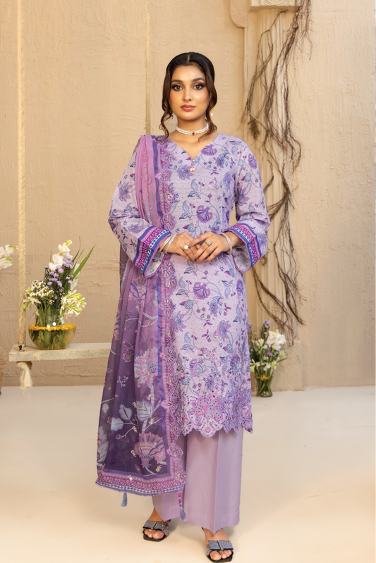 ALIZA - 3 PC UNSTITCHED