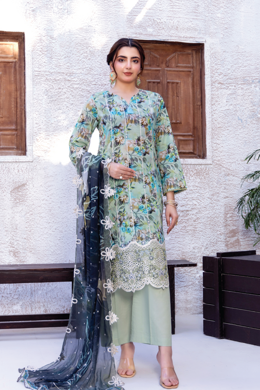 MALIKA - 3 PC UNSTITCHED