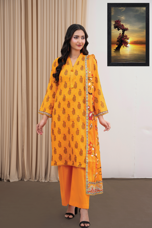 SUNFLOWER - 3PC UNSTITCHED