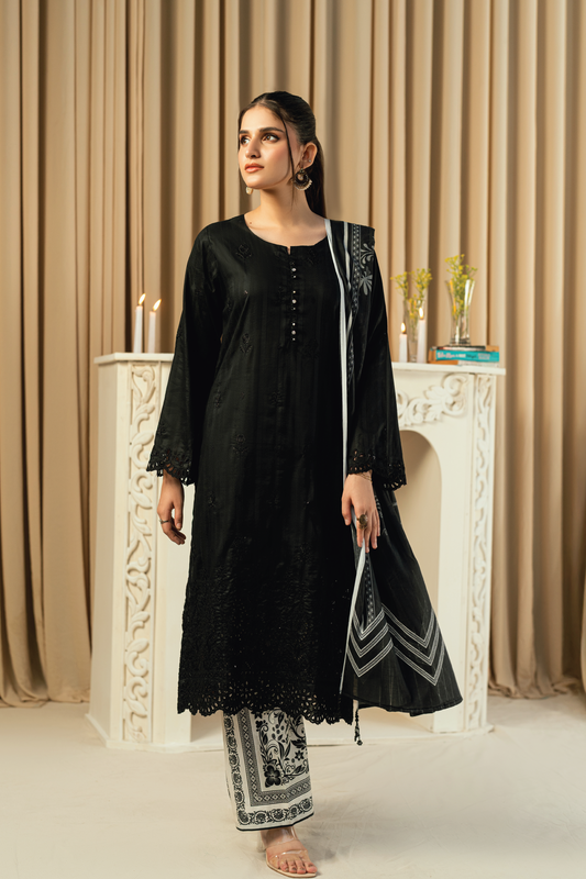 NOIR - 3 PC UNSTITCHED