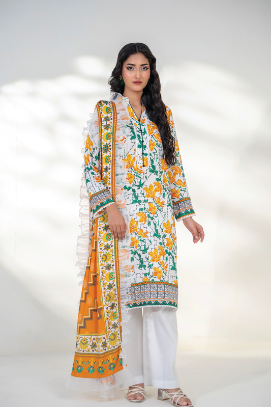 GLAM - 3PC UNSTITCHED