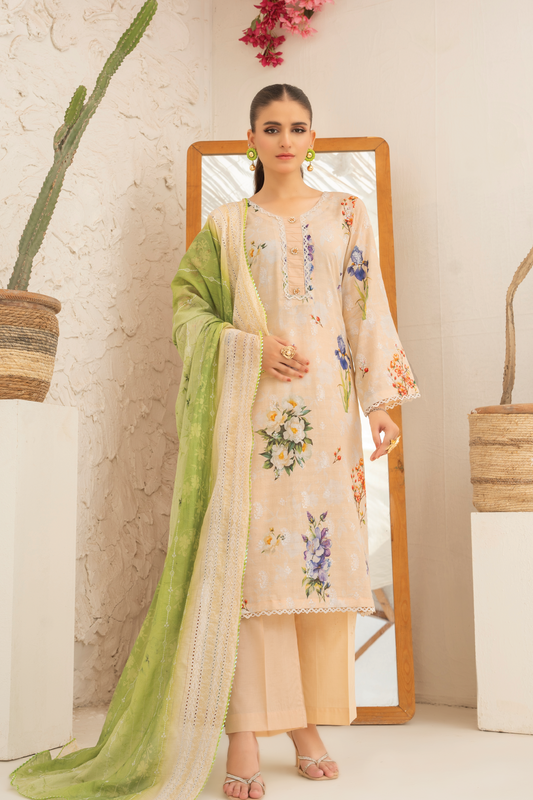 THREADKARI - 3 PC UNSTITCHED