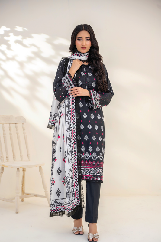 SOLACE - 3PC UNSTITCHED